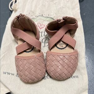 Little Love Bug Pink Woven Kids sandle Shoes